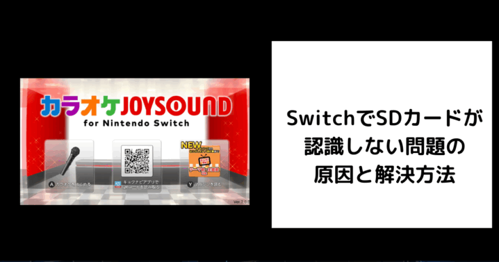 SwitchでSDカードが 認識しない問題の 原因と解決方法
